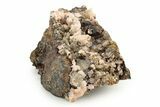 Sparkling Botryoidal Rhodochrosite w/ Octahedral Fluorite - Mexico #240821-4